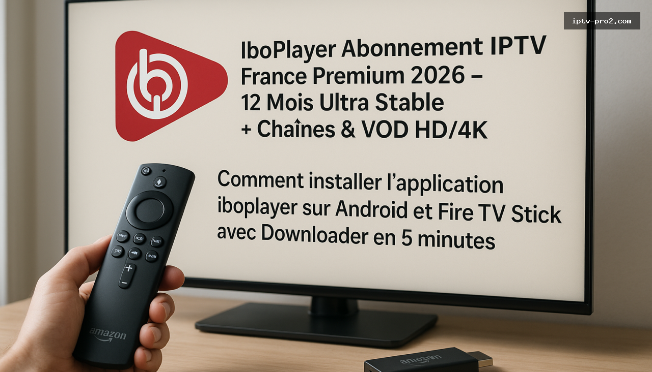 Comment installer l’application iboplayer sur Android et Fire TV Stick avec Downloader en 5 minutes - IboPlayer Abonnement IPTV France Premium 2026 – 12 Mois Ultra Stable + Chaînes & VOD HD/4K