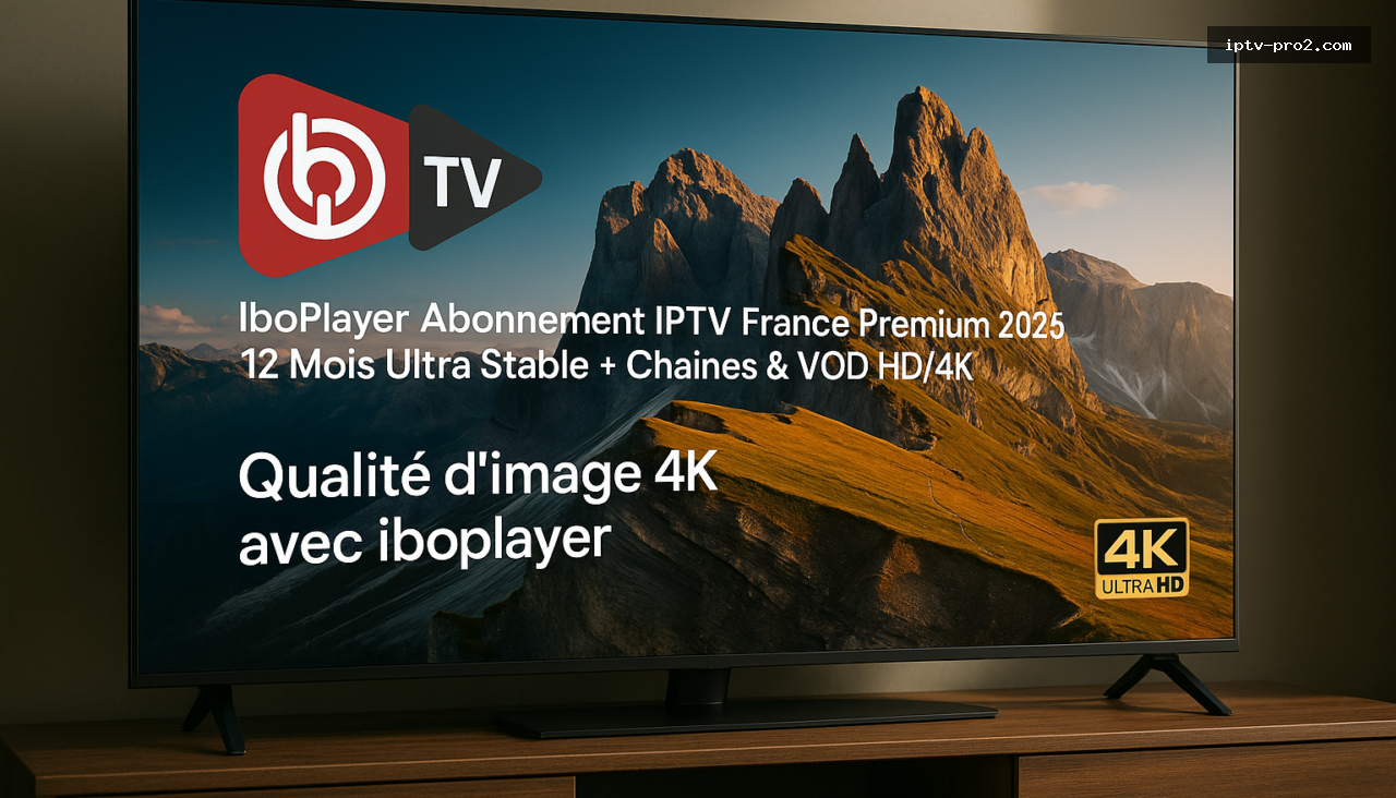 Qualité d’image 4K avec iboplayer - IboPlayer Abonnement IPTV France Premium 2026 – 12 Mois Ultra Stable + Chaînes & VOD HD/4K