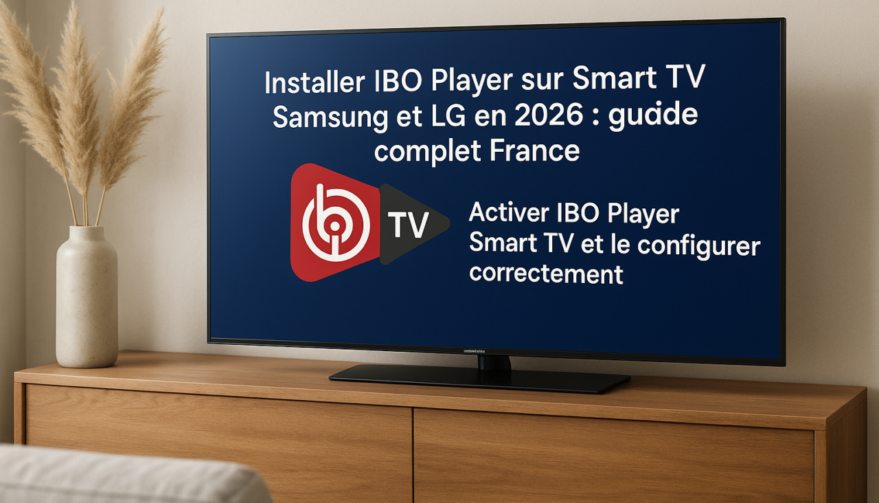 Activer IBO Player Smart TV et le configurer correctement - Installer IBO Player sur Smart TV Samsung et LG en 2026 : guide complet France