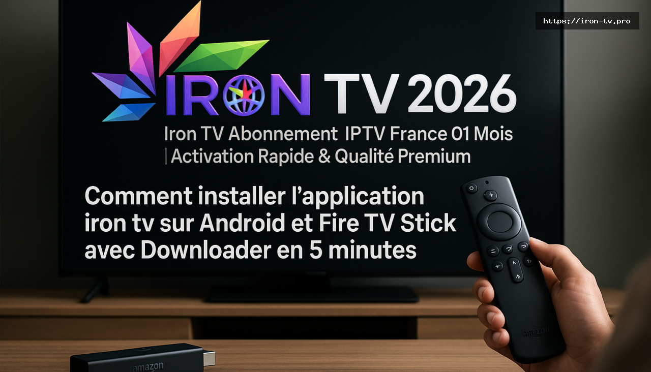 Comment installer l’application iron tv sur Android et Fire TV Stick avec Downloader en 5 minutes - Iron TV 2026 – Iron TV Abonnement IPTV France 01 Mois | Activation Rapide & Qualité Premium