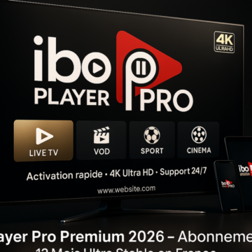 Image produit premium - IBO Player Pro Premium 2026 – Abonnement IPTV 12 Mois Ultra Stable en France, Activation Immédiate
