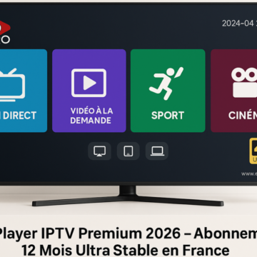 Image produit premium - IBO Pro Player IPTV Premium 2026 – Abonnement IPTV 12 Mois Ultra Stable en France